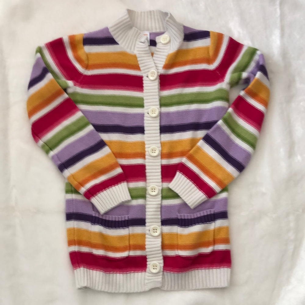 Gymboree cotton striped cardigan size lg 10-12